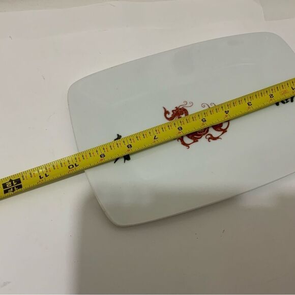 Set 3 Bia Cordon Bleu Red Dragon Stoneware Platter 2 platters 14.5" x10" one 9x6 - Picture 10 of 16
